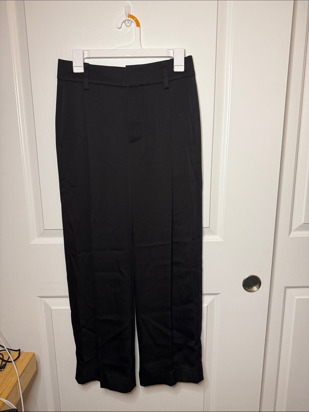 Vince Black Wide-Leg Dress Pants